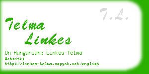 telma linkes business card